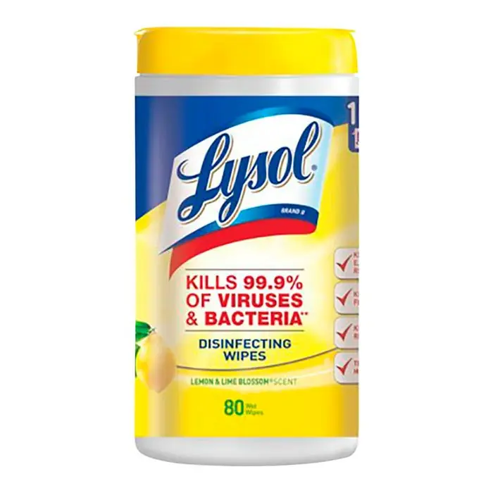Lysol Disinfectant Sanitizing Wipes, 80 Count, Lemon and Lime Blossom Scent Today Only
